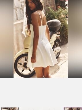 Zara White Spaghetti-Strap Mini Dress